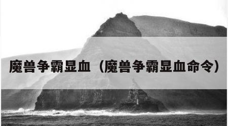 魔兽争霸显血（魔兽争霸显血命令）