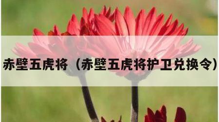 赤壁五虎将（赤壁五虎将护卫兑换令）