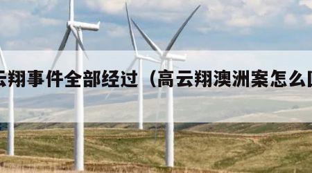 高云翔事件全部经过（高云翔澳洲案怎么回事）