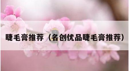 睫毛膏推荐（名创优品睫毛膏推荐）