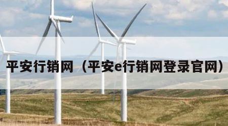 平安行销网（平安e行销网登录官网）