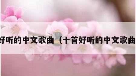 好听的中文歌曲（十首好听的中文歌曲）