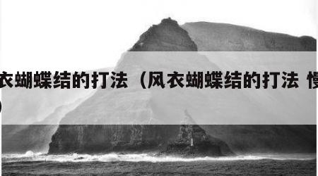 风衣蝴蝶结的打法（风衣蝴蝶结的打法 慢动作）