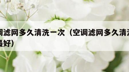 空调滤网多久清洗一次（空调滤网多久清洗一次最好）