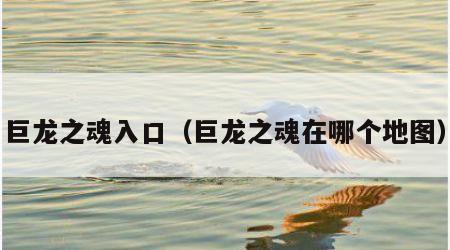 巨龙之魂入口（巨龙之魂在哪个地图）