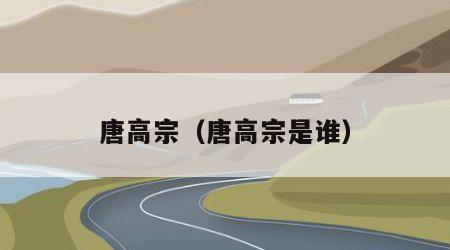 唐高宗（唐高宗是谁）