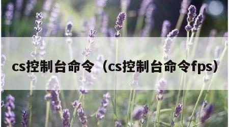 cs控制台命令（cs控制台命令fps）