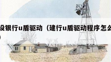 建设银行u盾驱动（建行u盾驱动程序怎么安装）