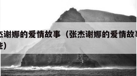 张杰谢娜的爱情故事（张杰谢娜的爱情故事有哪些）