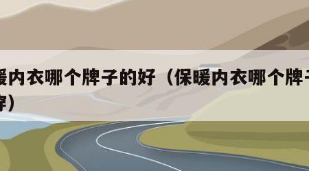 保暖内衣哪个牌子的好（保暖内衣哪个牌子的好穿）