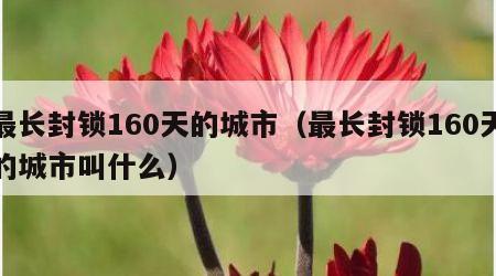 最长封锁160天的城市（最长封锁160天的城市叫什么）