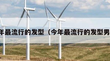今年最流行的发型（今年最流行的发型男生）