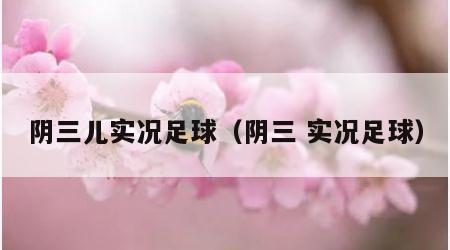 阴三儿实况足球（阴三 实况足球）
