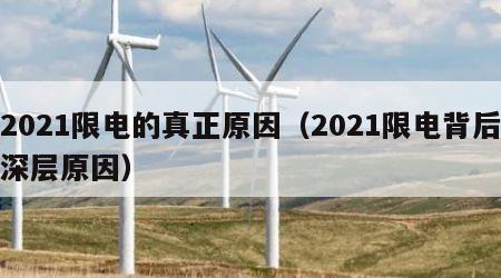 2021限电的真正原因（2021限电背后深层原因）