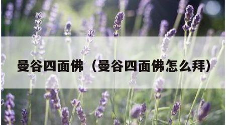 曼谷四面佛（曼谷四面佛怎么拜）
