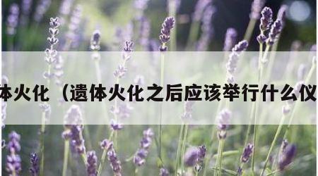 遗体火化（遗体火化之后应该举行什么仪式）