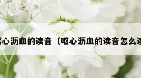 呕心沥血的读音（呕心沥血的读音怎么读）