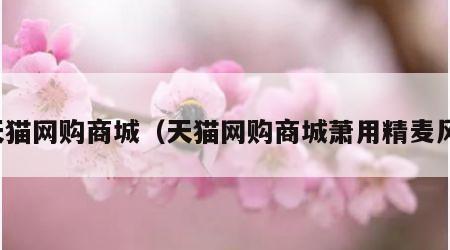 天猫网购商城（天猫网购商城萧用精麦风）
