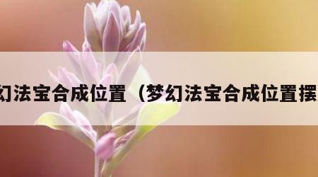 梦幻法宝合成位置（梦幻法宝合成位置摆放）
