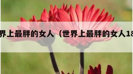 世界上最胖的女人（世界上最胖的女人18吨）