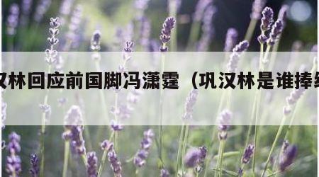 巩汉林回应前国脚冯潇霆（巩汉林是谁捧红的）