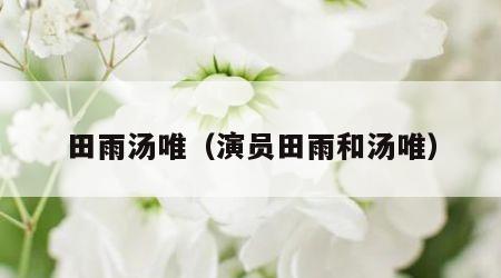 田雨汤唯（演员田雨和汤唯）
