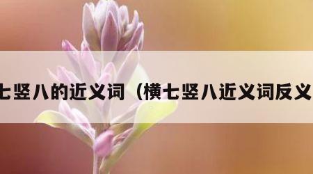 横七竖八的近义词（横七竖八近义词反义词）