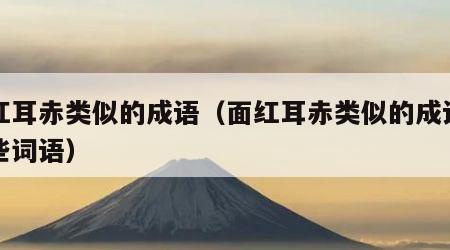 面红耳赤类似的成语（面红耳赤类似的成语有哪些词语）