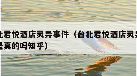 台北君悦酒店灵异事件（台北君悦酒店灵异事件是真的吗知乎）