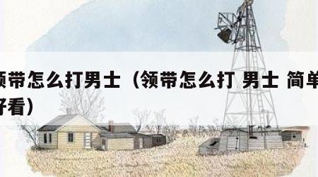 领带怎么打男士（领带怎么打 男士 简单 好看）
