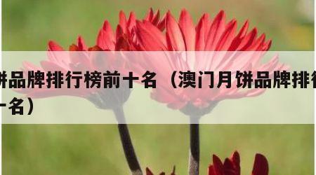 月饼品牌排行榜前十名（澳门月饼品牌排行榜前十名）