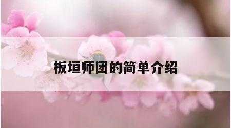 板垣师团的简单介绍
