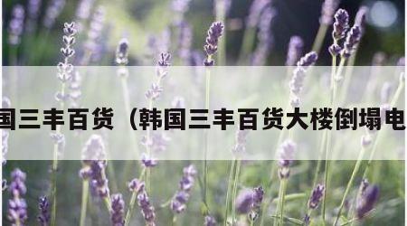 韩国三丰百货（韩国三丰百货大楼倒塌电影）