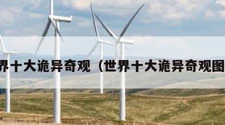 世界十大诡异奇观（世界十大诡异奇观图片）