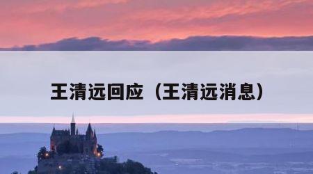王清远回应（王清远消息）