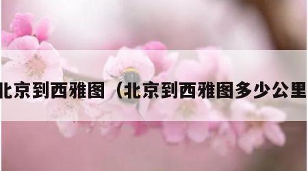 北京到西雅图（北京到西雅图多少公里）