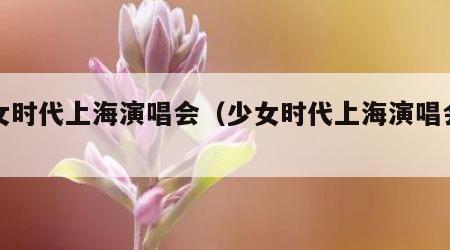 少女时代上海演唱会（少女时代上海演唱会视频）