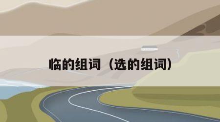 临的组词（选的组词）