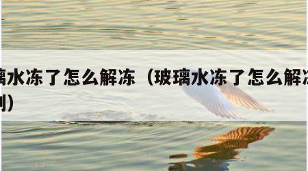 玻璃水冻了怎么解冻（玻璃水冻了怎么解冻除冰剂）