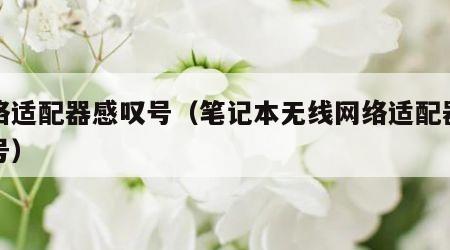 网络适配器感叹号（笔记本无线网络适配器感叹号）