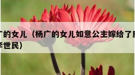 杨广的女儿（杨广的女儿如意公主嫁给了唐太宗李世民）