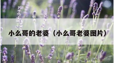 小么哥的老婆（小么哥老婆图片）