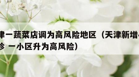 天津一蔬菜店调为高风险地区（天津新增4例确诊 一小区升为高风险）