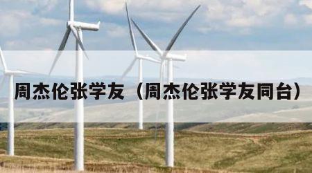 周杰伦张学友（周杰伦张学友同台）