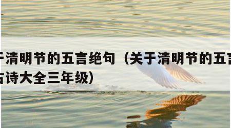 关于清明节的五言绝句（关于清明节的五言绝句古诗大全三年级）