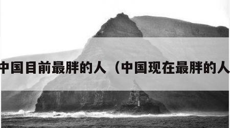 中国目前最胖的人（中国现在最胖的人）