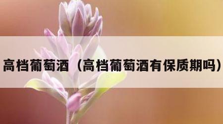 高档葡萄酒（高档葡萄酒有保质期吗）