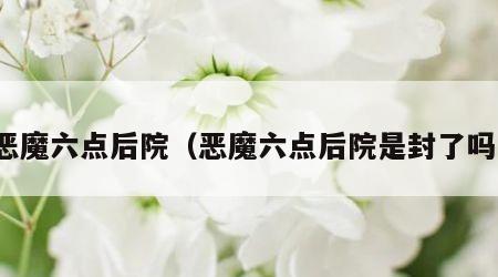 恶魔六点后院（恶魔六点后院是封了吗）