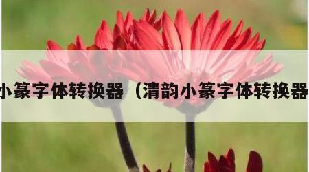 小篆字体转换器（清韵小篆字体转换器）
