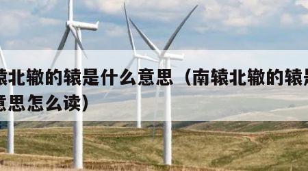 南辕北辙的辕是什么意思（南辕北辙的辕是什么意思怎么读）
